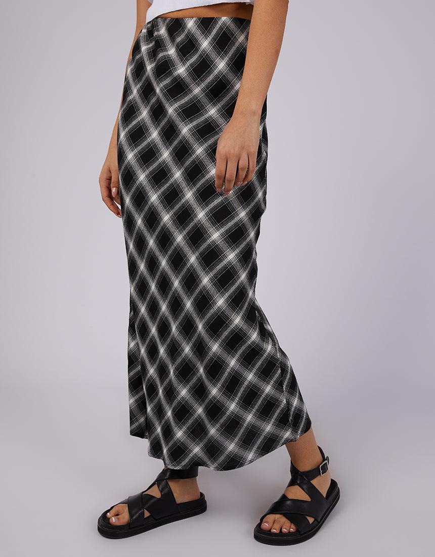 Silent Theory Ladies-Miami Check Skirt Check-Edge Clothing