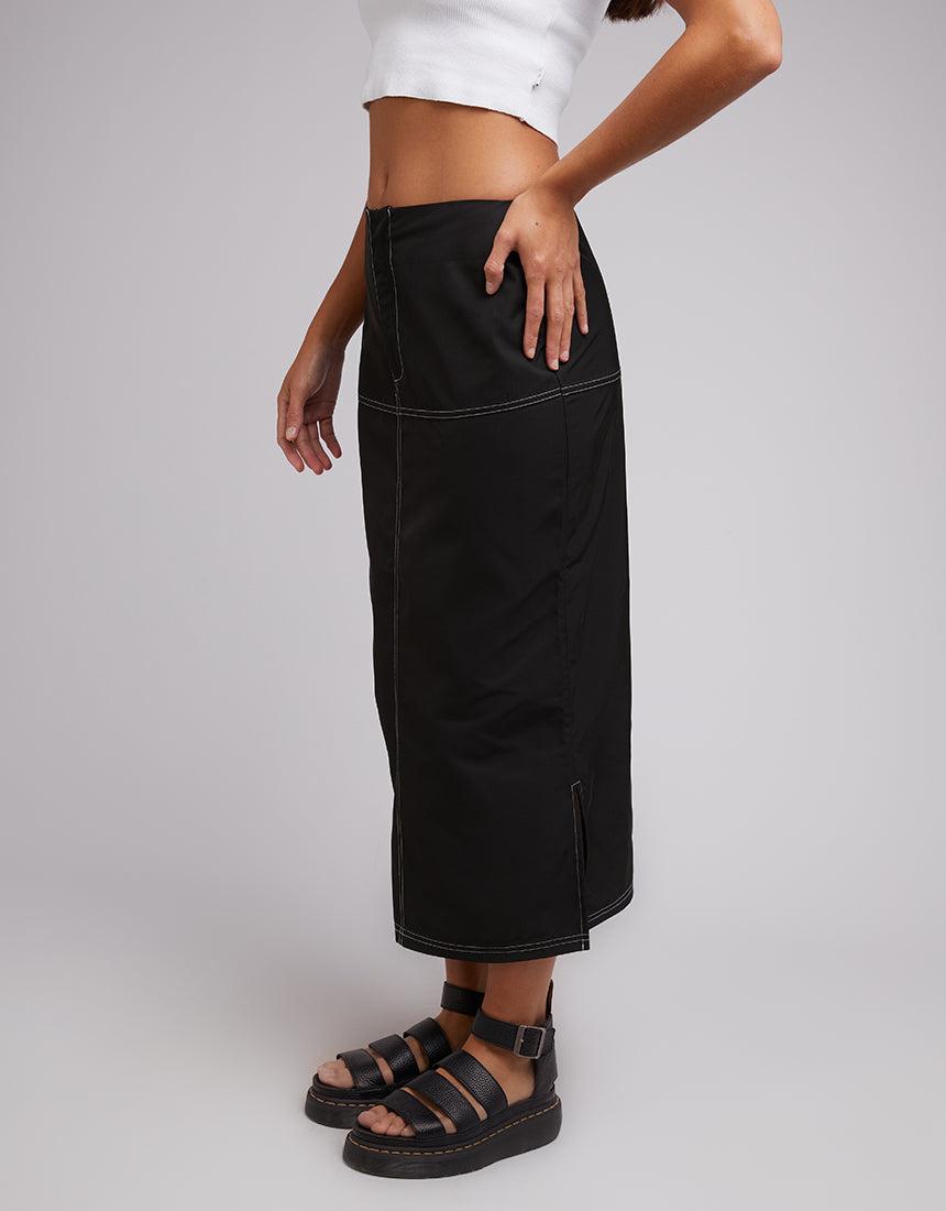 Silent Theory Ladies-Naomi Skirt Black-Edge Clothing