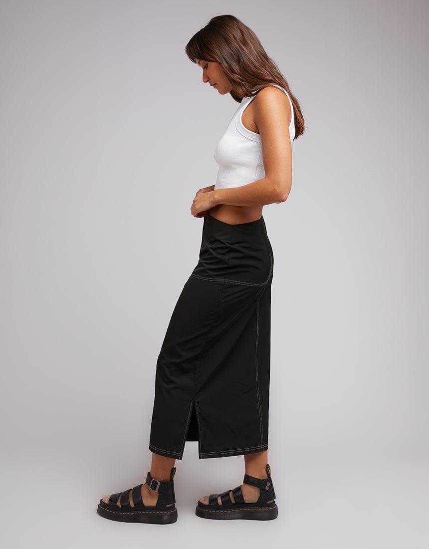 Silent Theory Ladies-Naomi Skirt Black-Edge Clothing