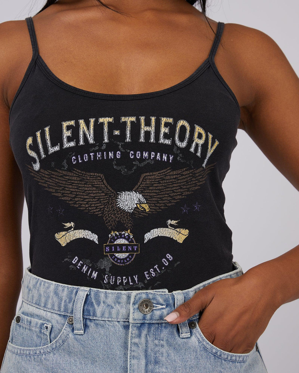 Silent Theory Ladies-New Flight Bodysuit Washed Black-Edge Clothing