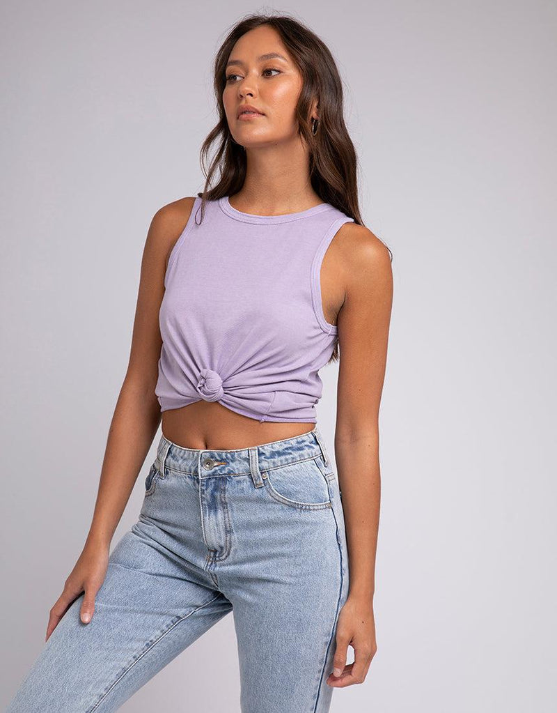 Silent Theory Ladies-Off Beat Tank Purple-Edge Clothing