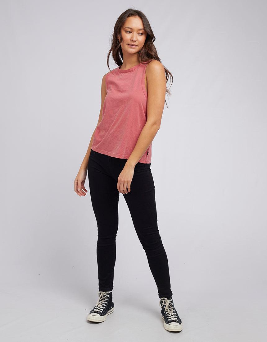 Silent Theory Ladies-Off Beat Tank Ruby-Edge Clothing