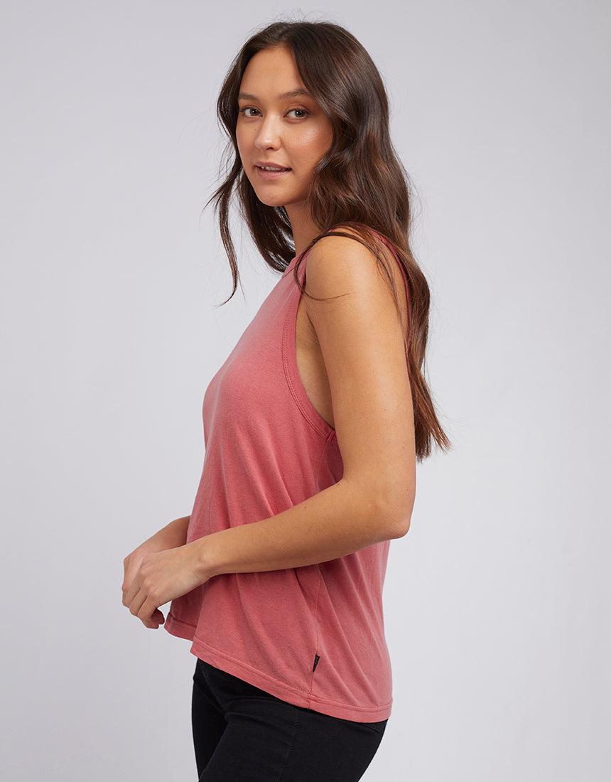 Silent Theory Ladies-Off Beat Tank Ruby-Edge Clothing