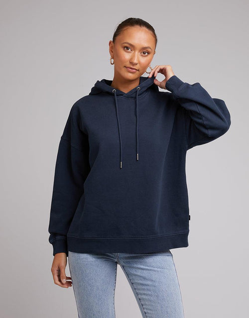 Silent Theory Ladies-Oversized Hoody Navy-Edge Clothing