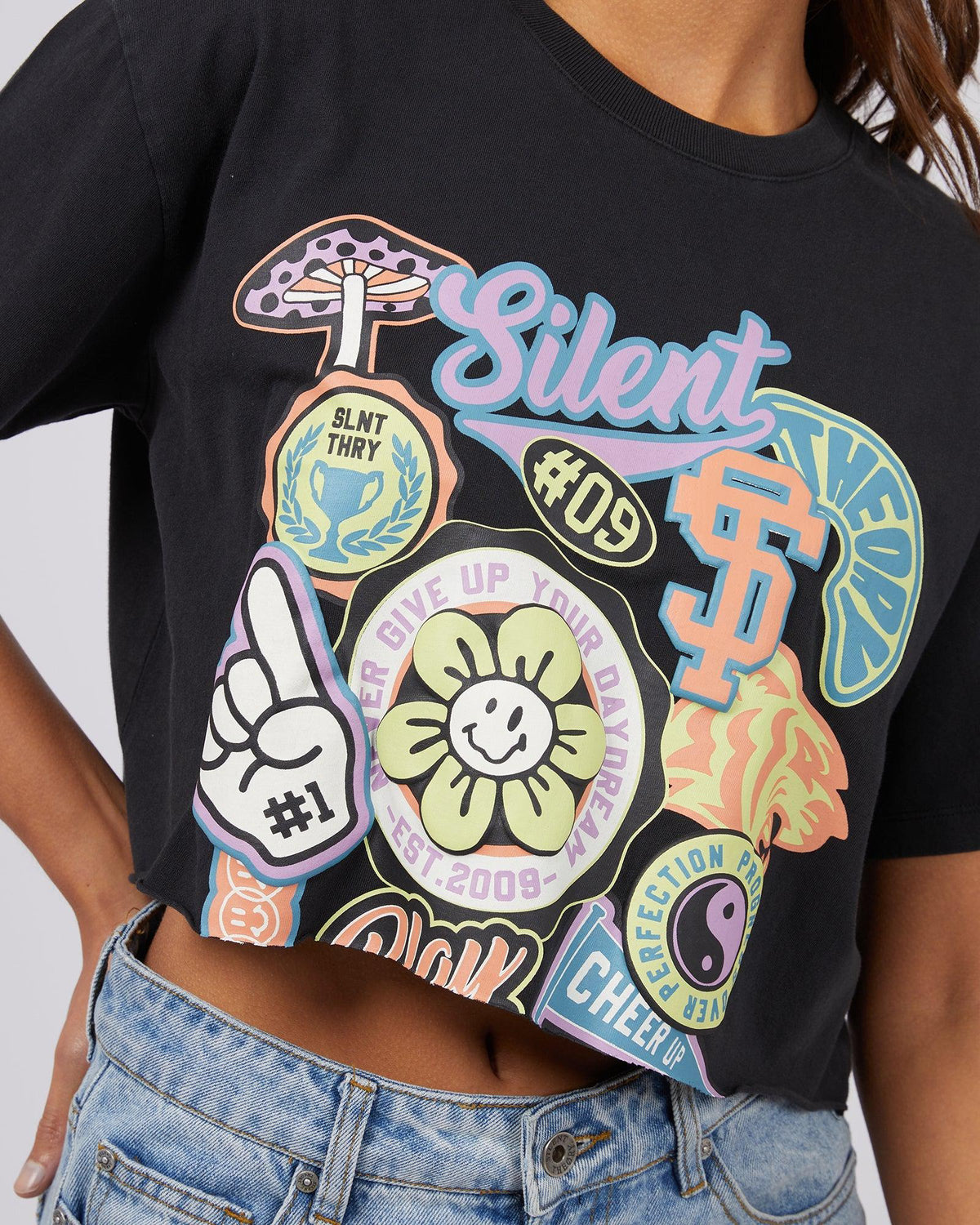 Silent Theory Ladies-Pre Season Tee Washed Black-Edge Clothing