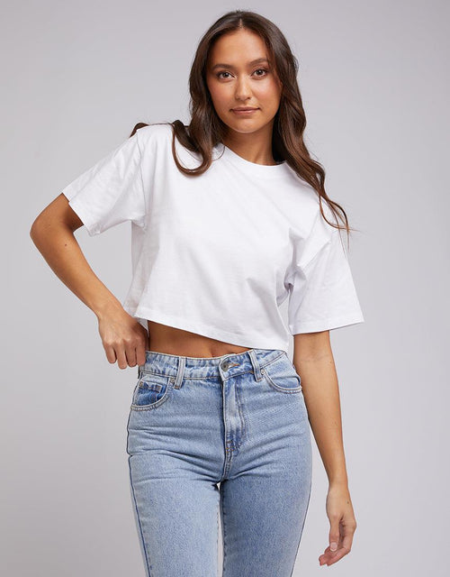Silent Theory Ladies-Relaxed Crop White-Edge Clothing