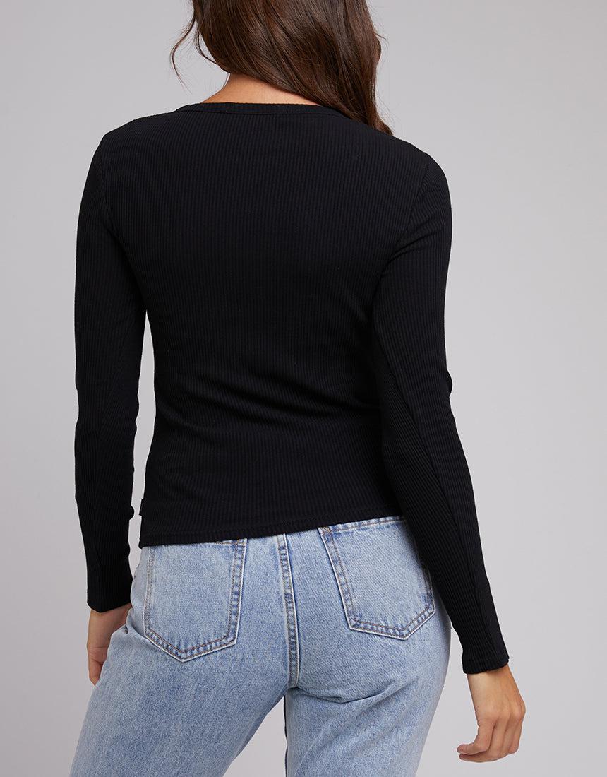 Silent Theory Ladies-Rib Long Sleeve 3Pk Wht/blk/bpnk-Edge Clothing