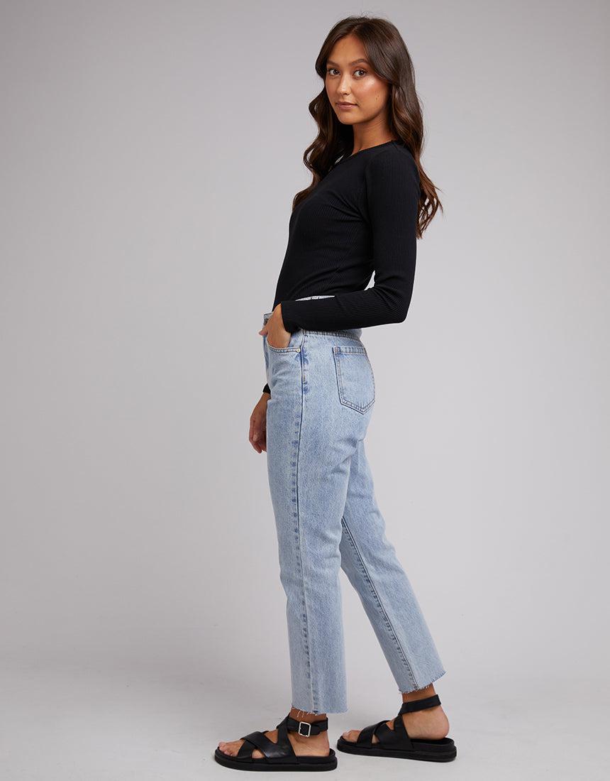 Silent Theory Ladies-Rib Long Sleeve 3Pk Wht/blk/bpnk-Edge Clothing