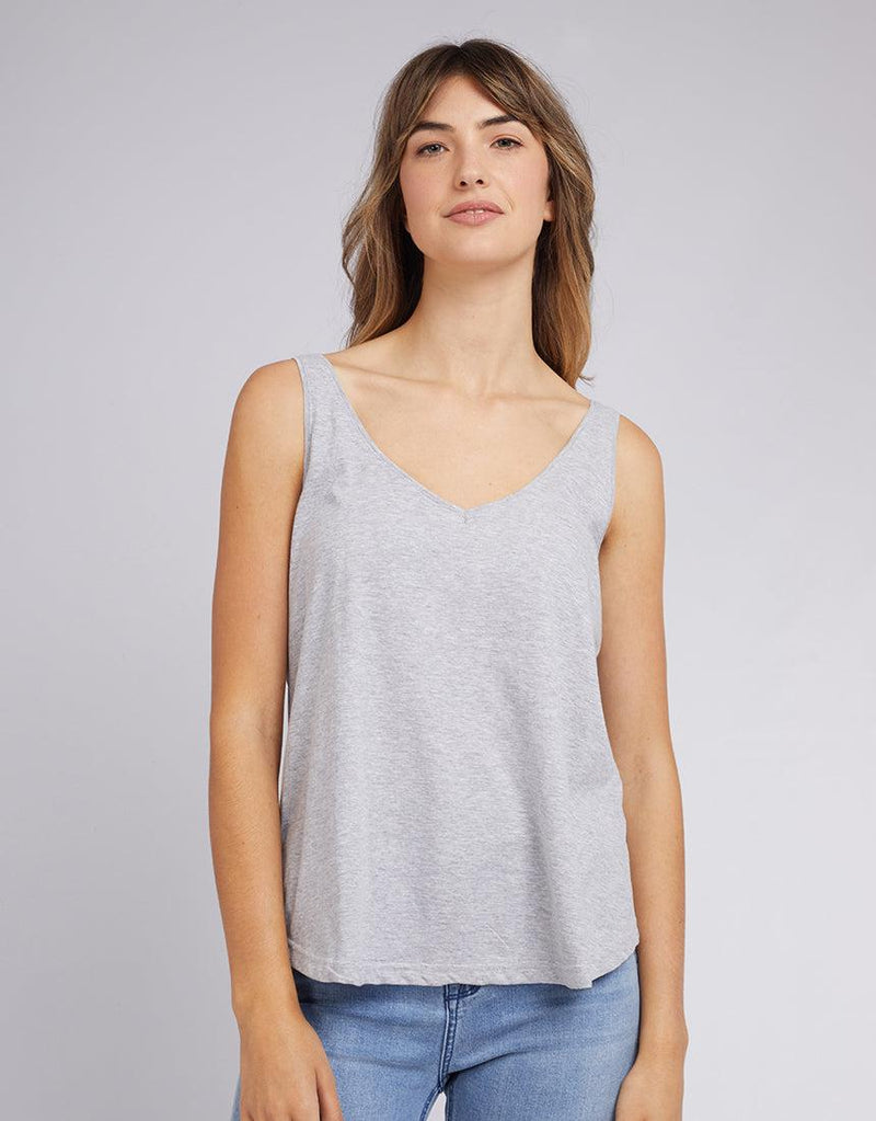 Silent Theory Ladies-Ricky Tank Grey Marle-Edge Clothing