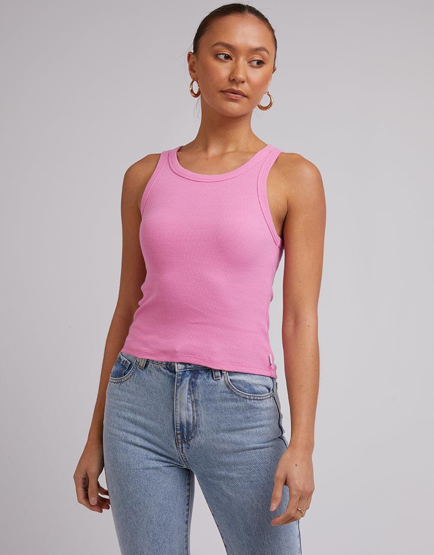 Silent Theory Ladies-Ruby Tank Bright Pink-Edge Clothing