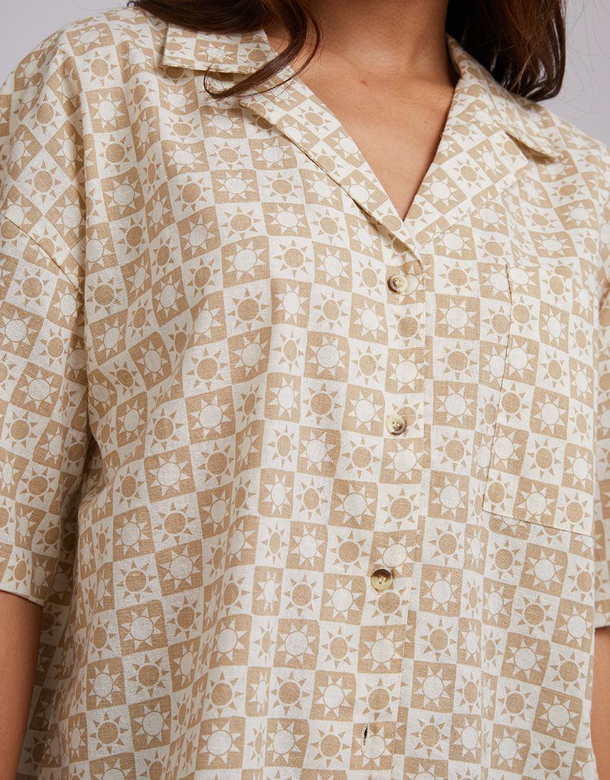 Silent Theory Ladies-Sol Shirt Oatmeal-Edge Clothing