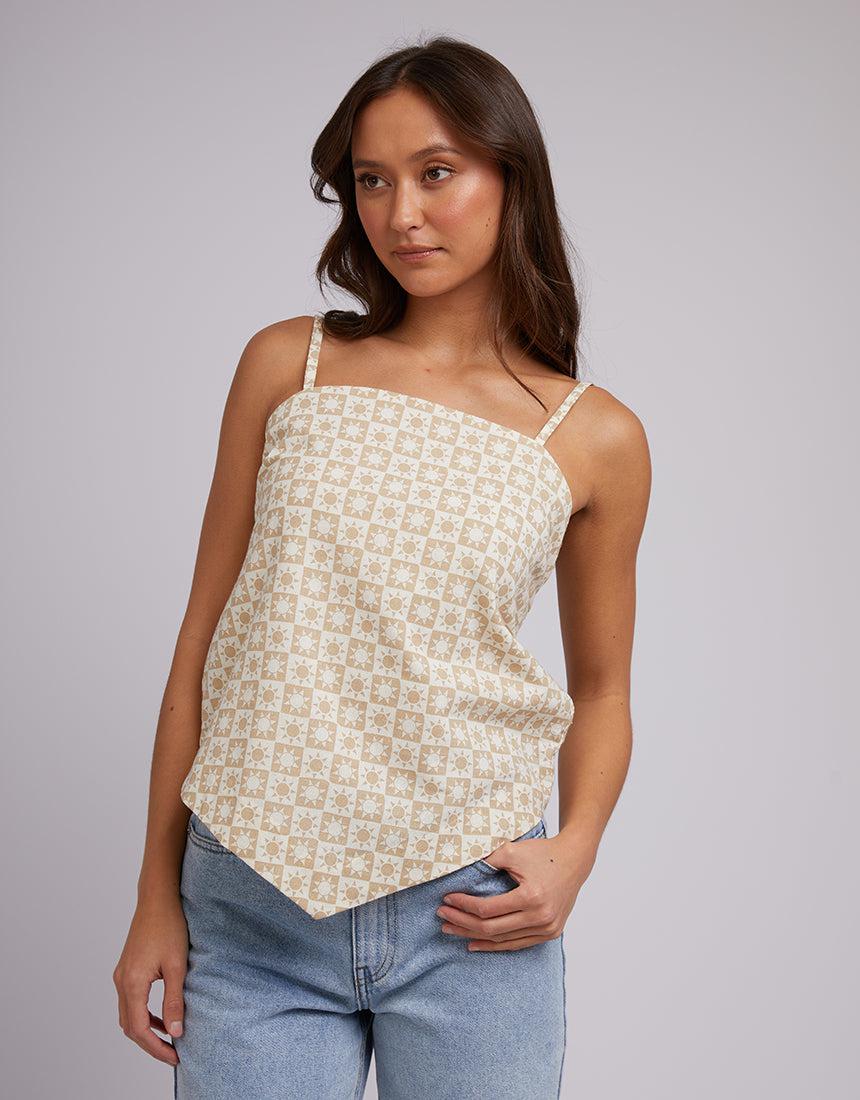 Silent Theory Ladies-Sol Top Oatmeal-Edge Clothing
