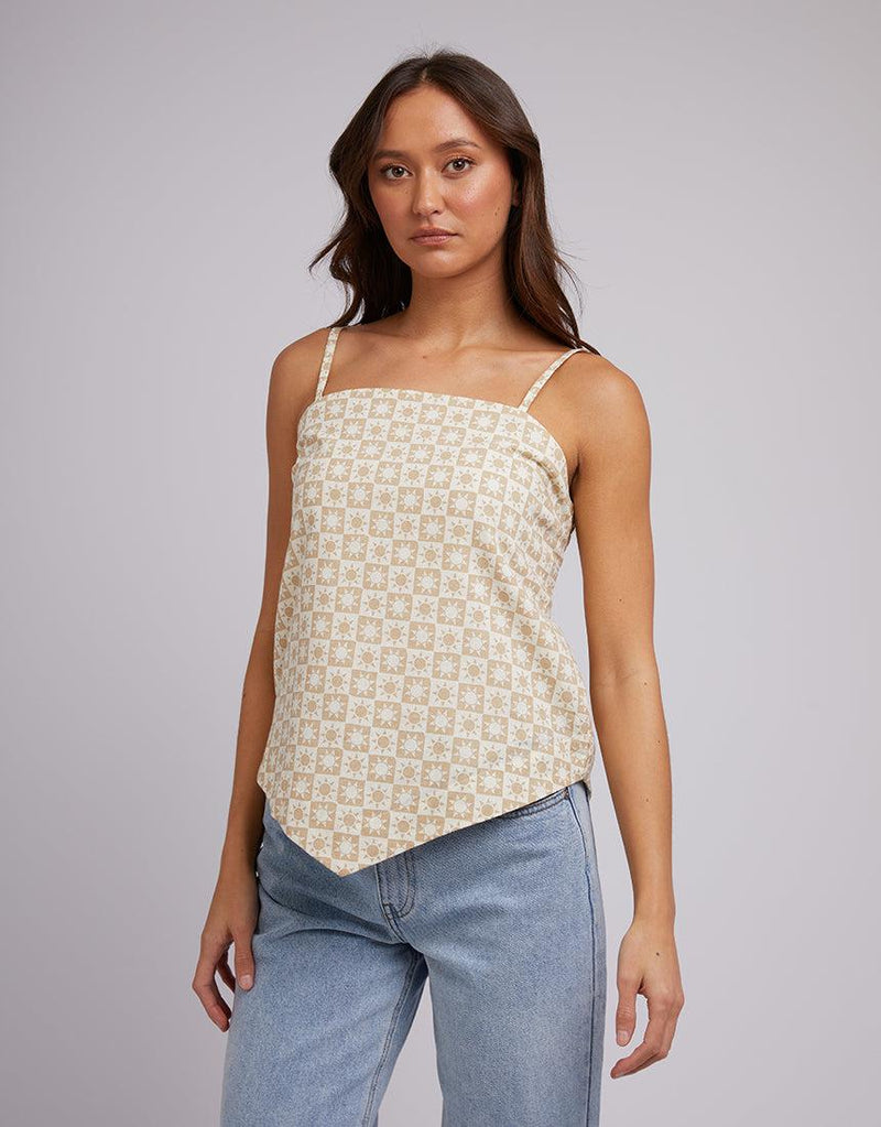 Silent Theory Ladies-Sol Top Oatmeal-Edge Clothing