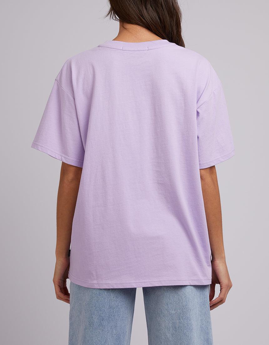 Silent Theory Ladies-Varsity Tee Lilac-Edge Clothing