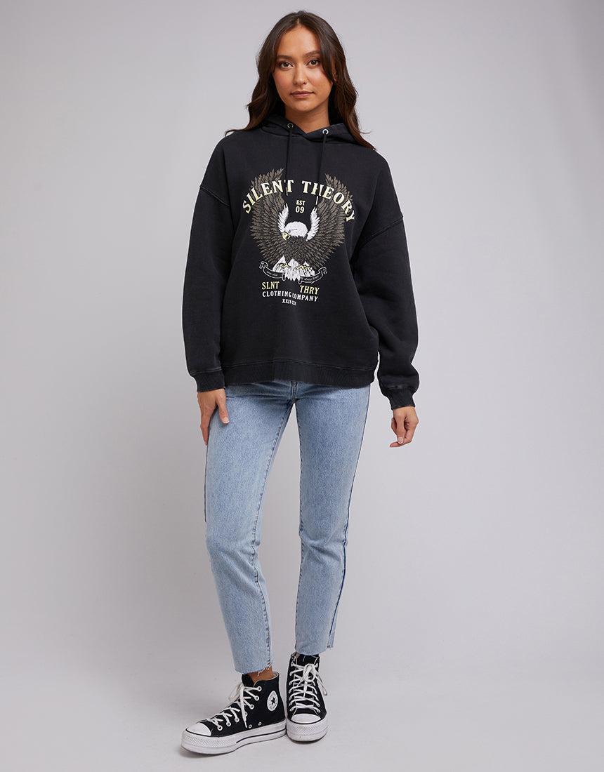 Silent Theory Ladies-Wild One Hoody Washed Black-Edge Clothing