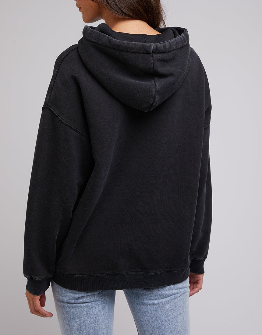 Silent Theory Ladies-Wild One Hoody Washed Black-Edge Clothing