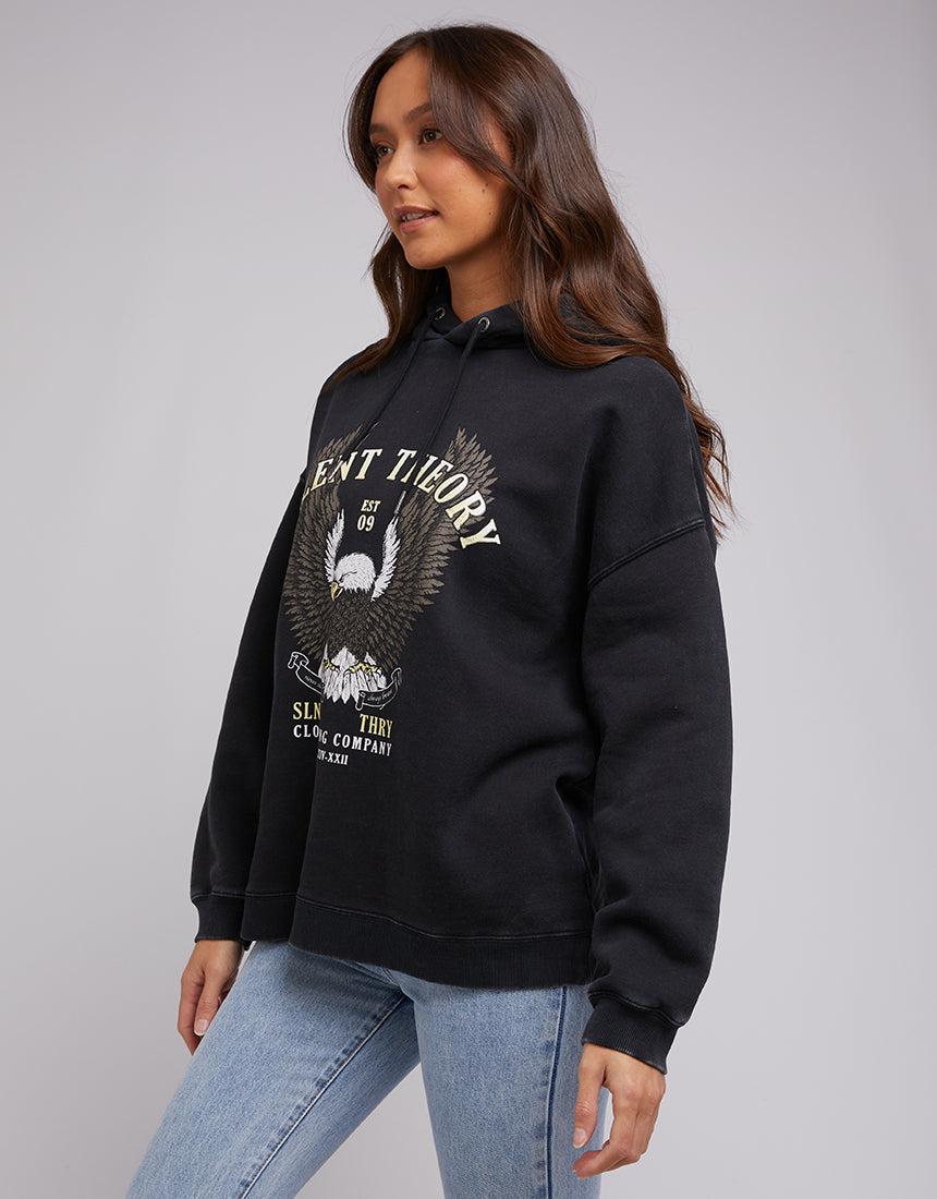 Silent Theory Ladies-Wild One Hoody Washed Black-Edge Clothing