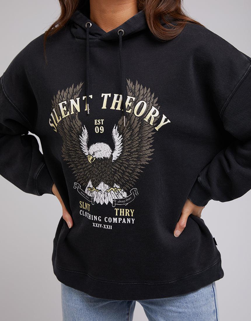 Silent Theory Ladies-Wild One Hoody Washed Black-Edge Clothing