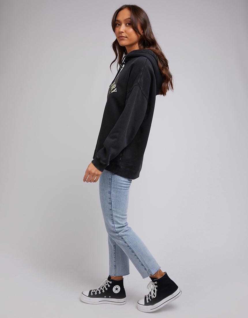 Silent Theory Ladies-Wild One Hoody Washed Black-Edge Clothing