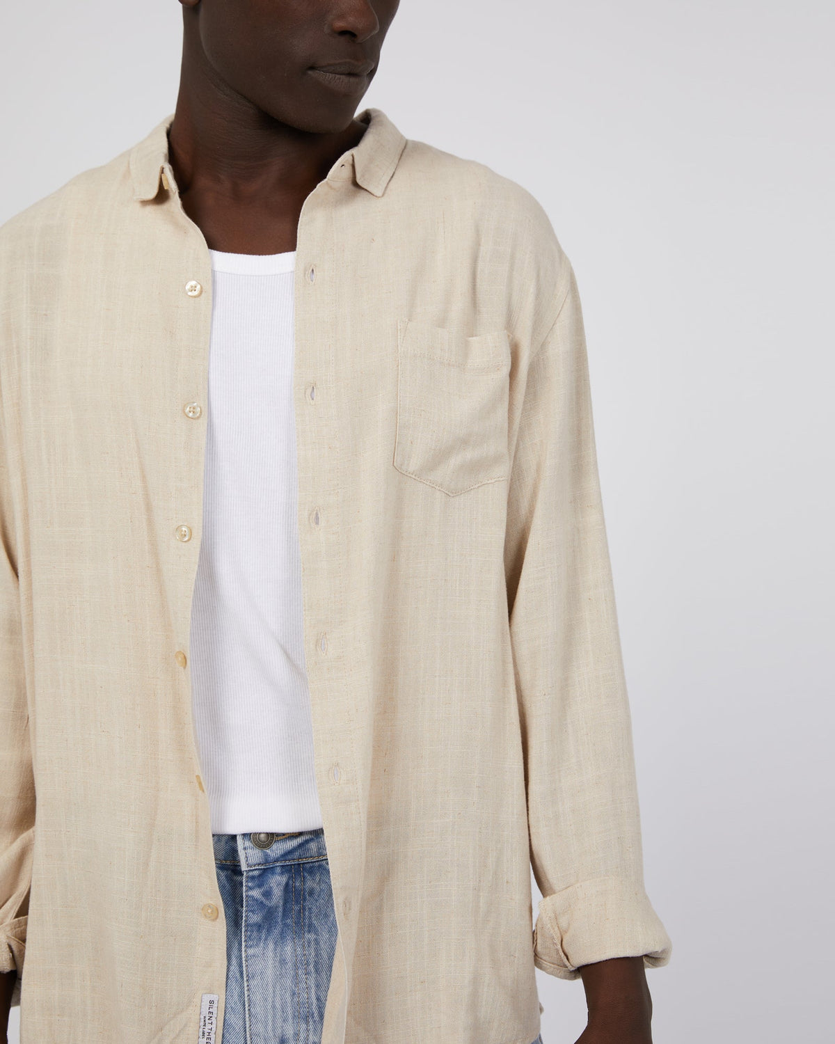 Silent Theory-Mason Linen Shirt Natural-Edge Clothing