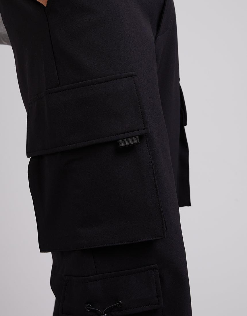 Silent Theory-Nylon Military Cargo Pant Black-Edge Clothing