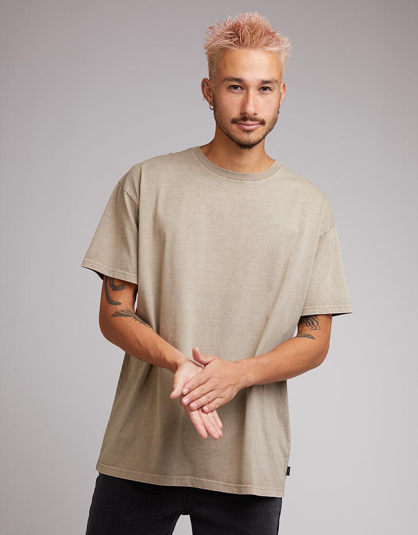 Silent Theory-Oversized Tee Tan-Edge Clothing