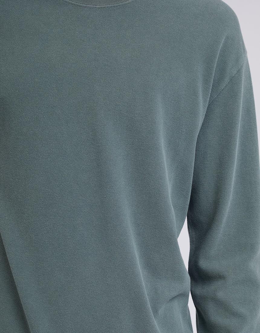 Silent Theory-Pique L/s Tee Eucalyptus-Edge Clothing