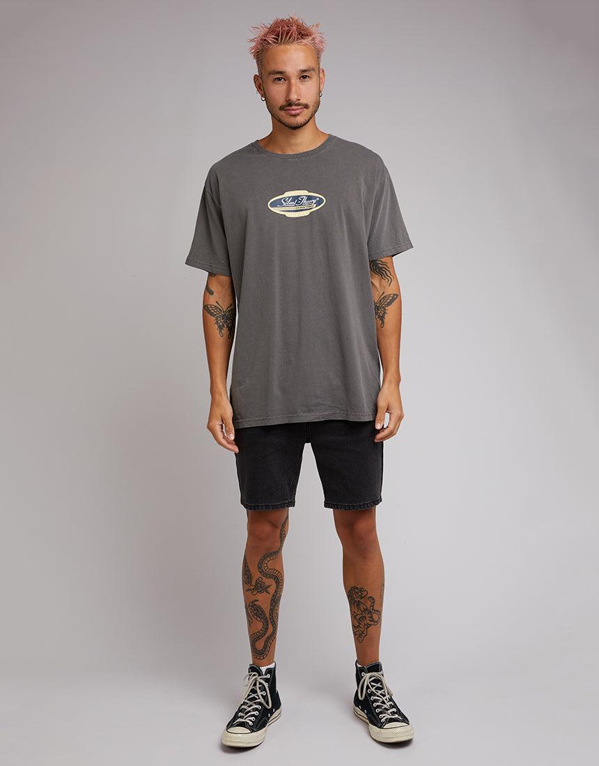 Silent Theory-Racer Tee Coal-Edge Clothing