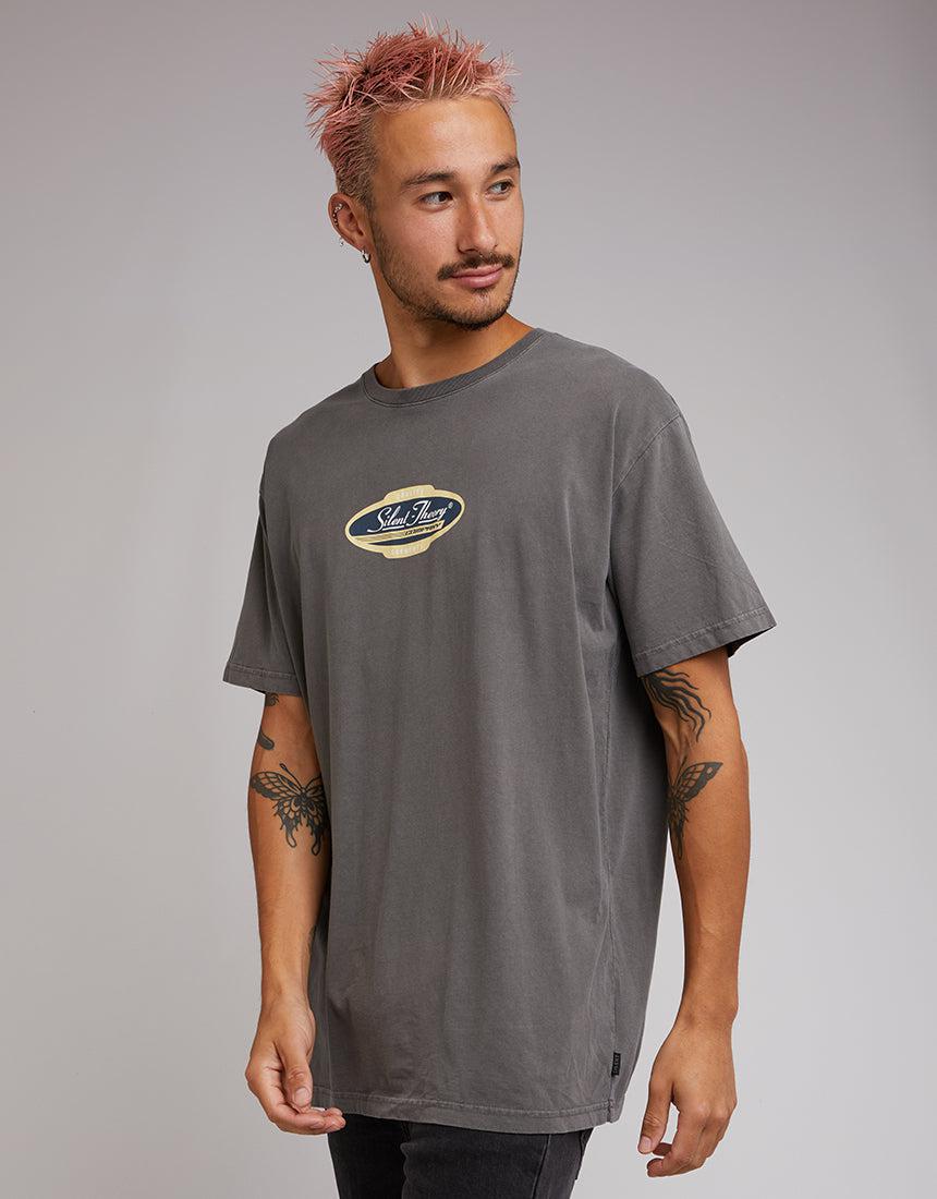 Silent Theory-Racer Tee Coal-Edge Clothing