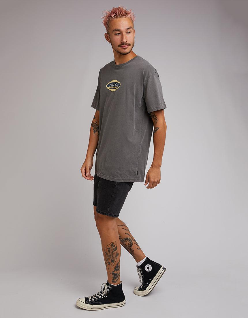 Silent Theory-Racer Tee Coal-Edge Clothing