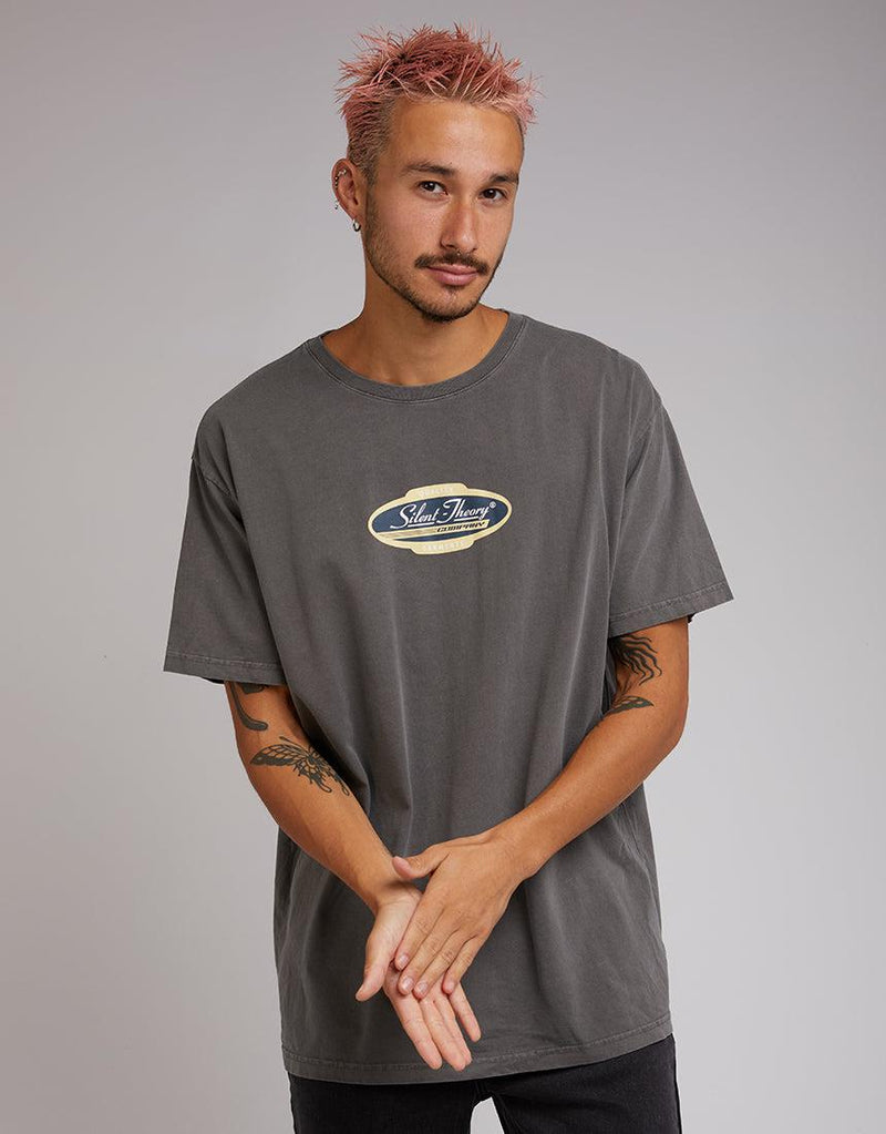 Silent Theory-Racer Tee Coal-Edge Clothing