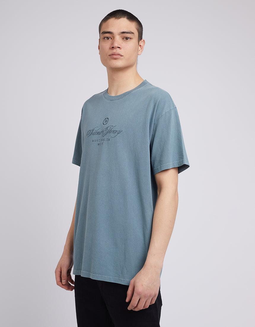 Silent Theory-Rome Box Fit Tee Green-Edge Clothing