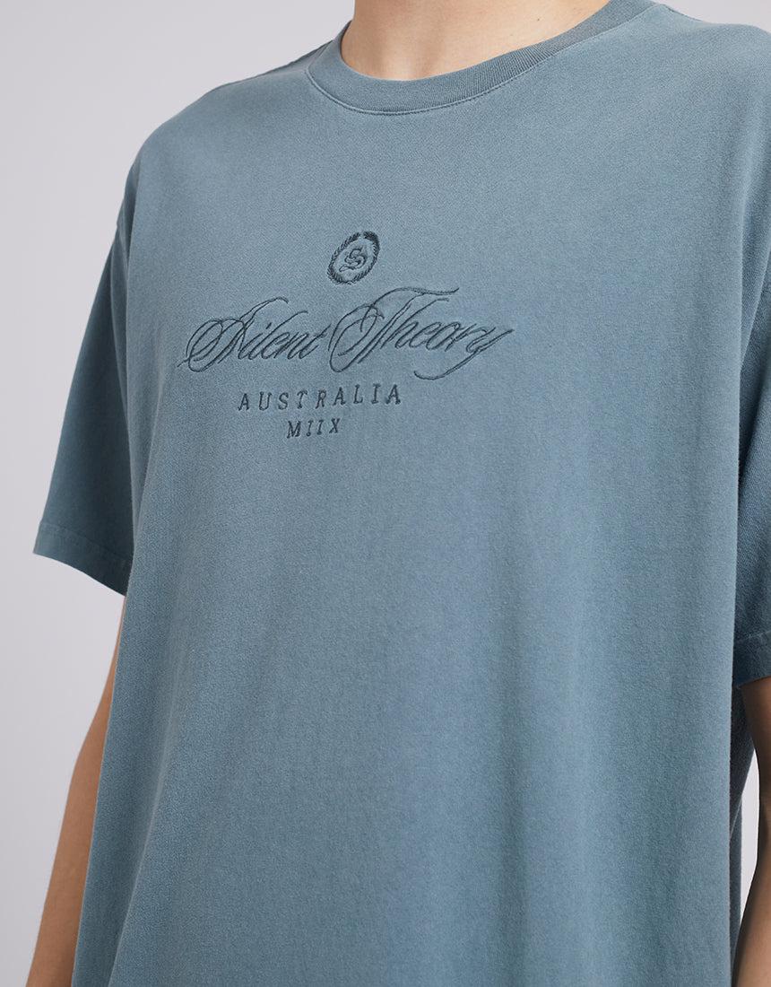 Silent Theory-Rome Box Fit Tee Green-Edge Clothing