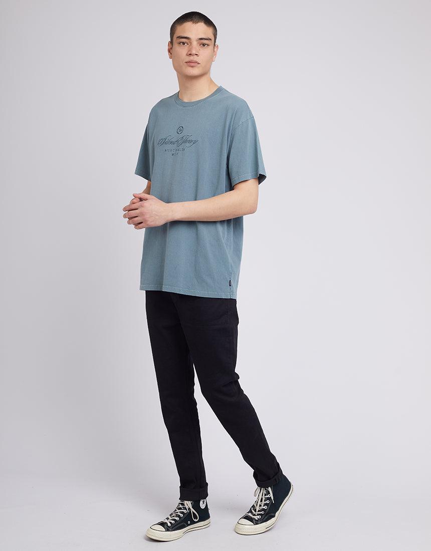 Silent Theory-Rome Box Fit Tee Green-Edge Clothing