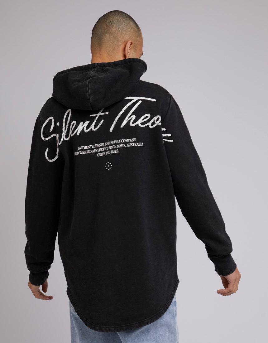 Silent Theory-Script Hoody Washed Black-Edge Clothing