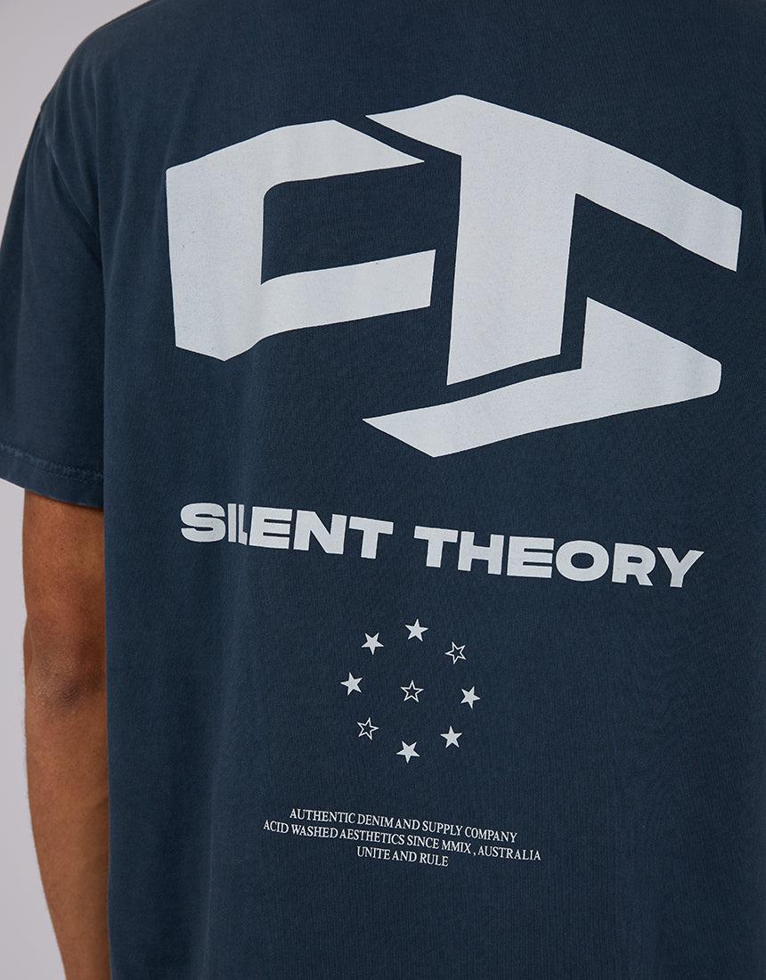Silent Theory-Shredder Tail Tee Navy-Edge Clothing