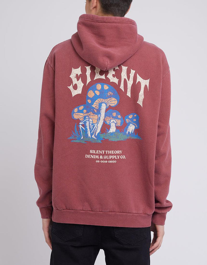 Silent Theory-Shroom Hoody Burgunday-Edge Clothing