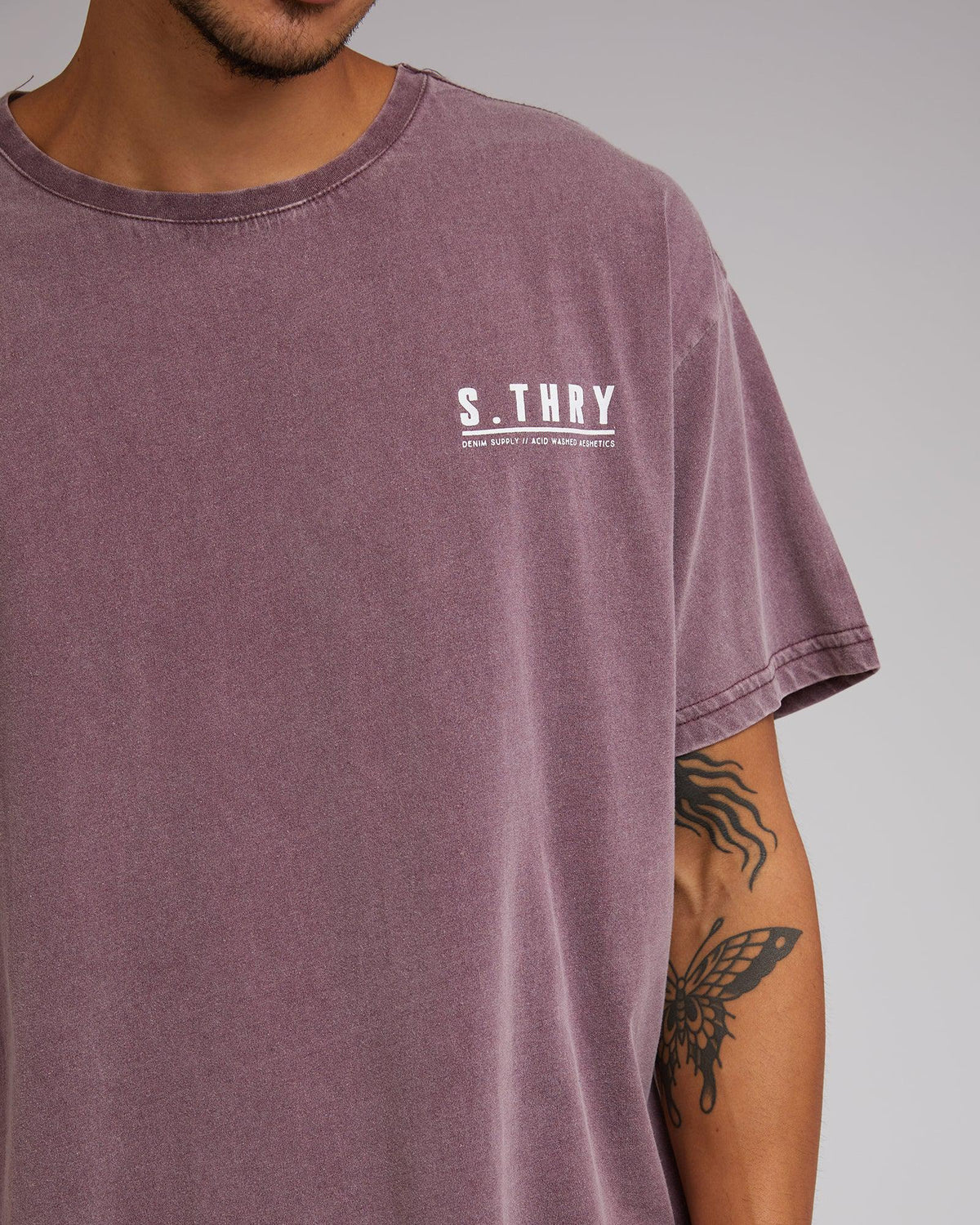 Silent Theory-Slow Down Tee Burgundy-Edge Clothing