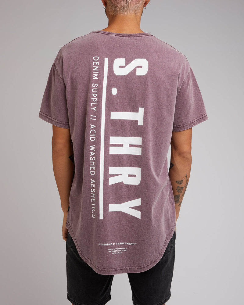 Silent Theory-Slow Down Tee Burgundy-Edge Clothing