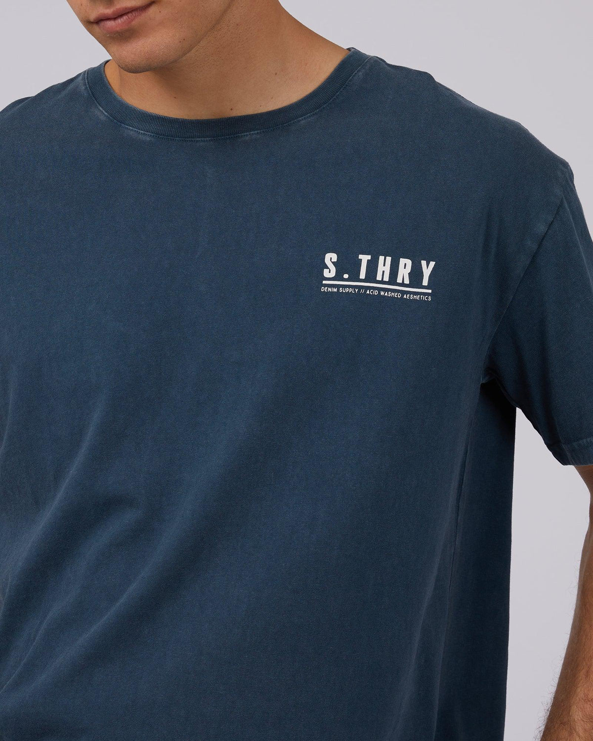 Silent Theory-Slow Down Tee Navy-Edge Clothing