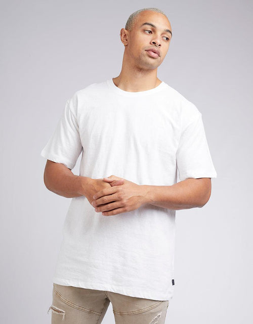 Silent Theory-Standard Fit Linen Tee White-Edge Clothing