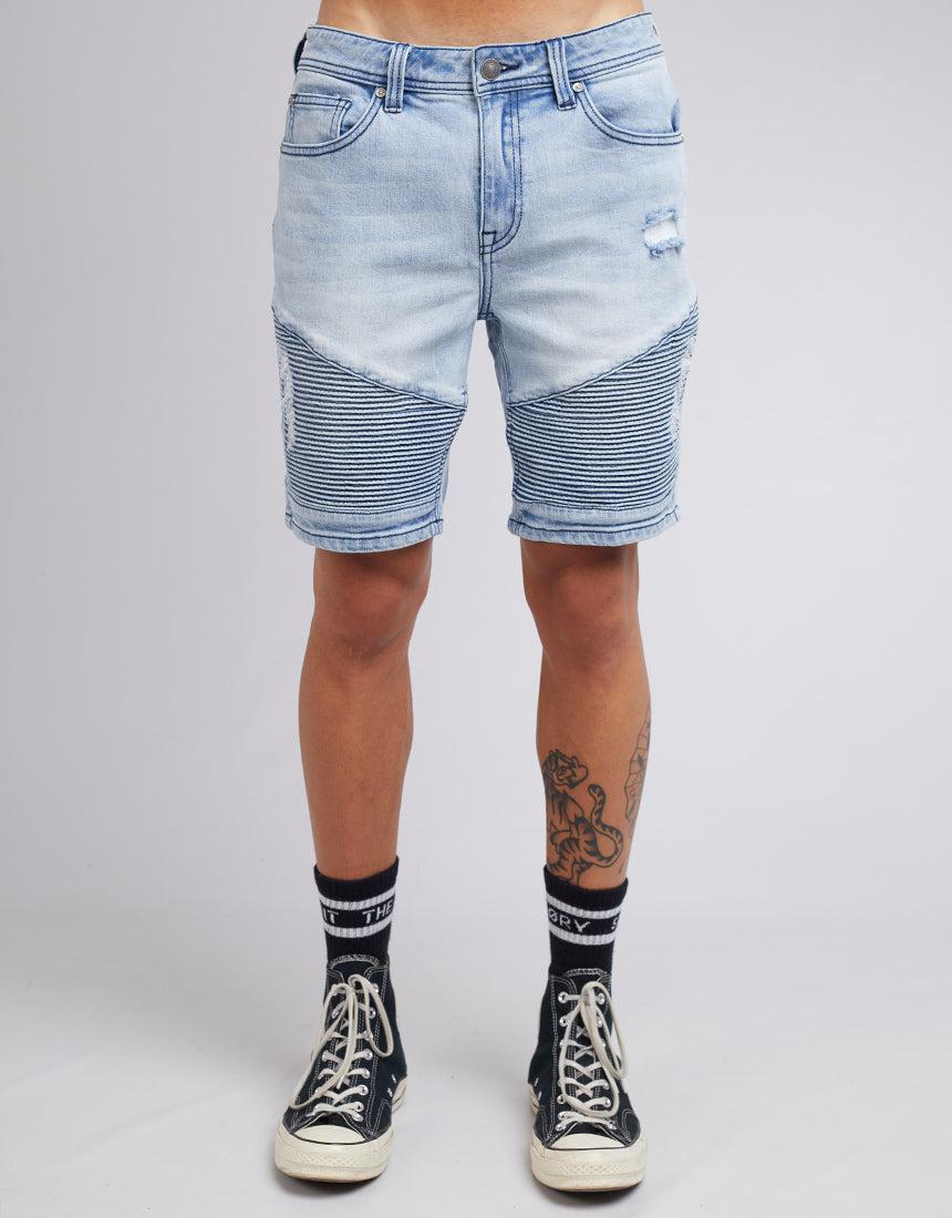 Silent Theory-Strung Out Moto Short Demo Blue-Edge Clothing