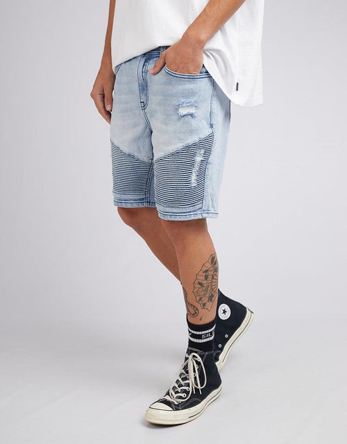 Silent Theory-Strung Out Moto Short Demo Blue-Edge Clothing