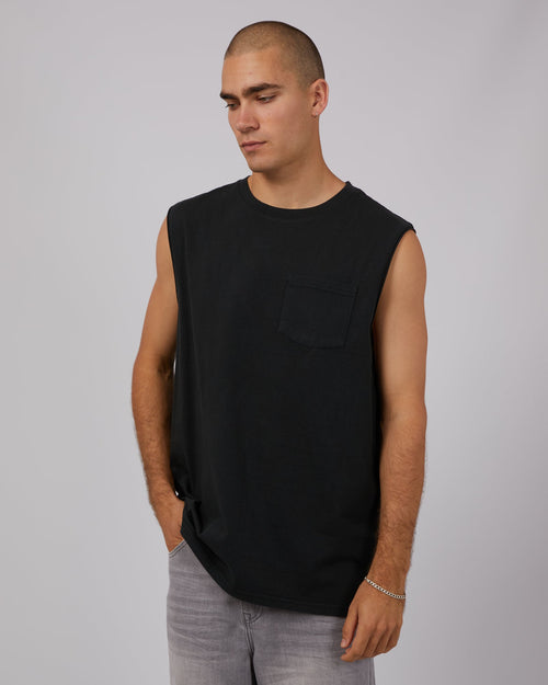 Silent Theory-Surplus Muscle Washed Black-Edge Clothing