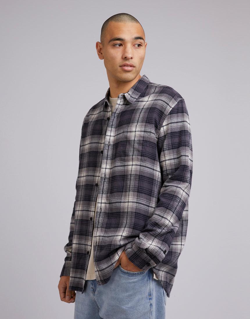 Silent Theory-Tuned Check Shirt Black-Edge Clothing