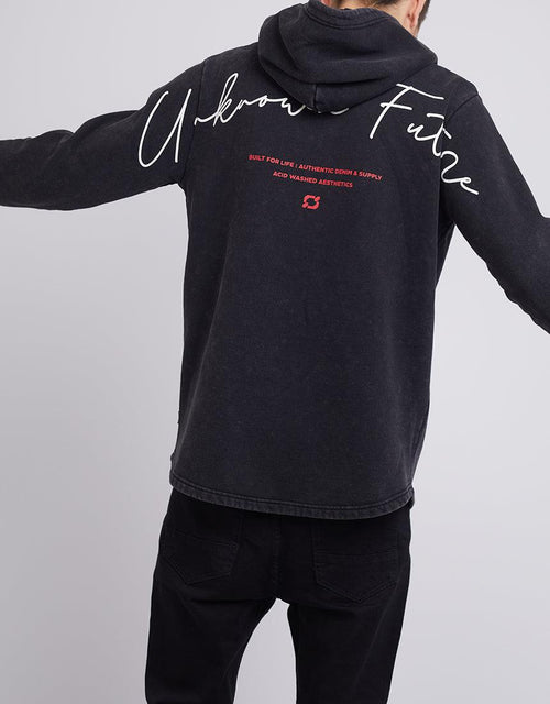 Silent Theory-Unknown Scoop Hoody Washed Black-Edge Clothing