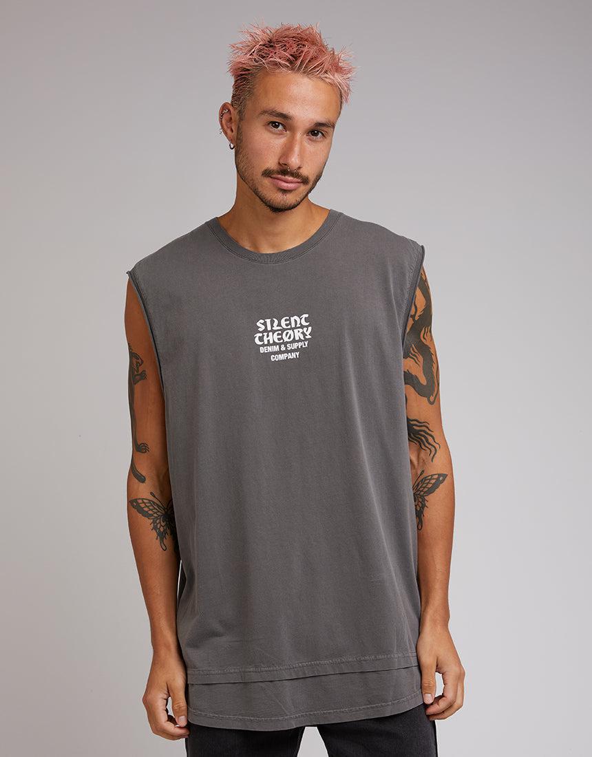 Silent Theory-Walker Layered Muscle Coal-Edge Clothing