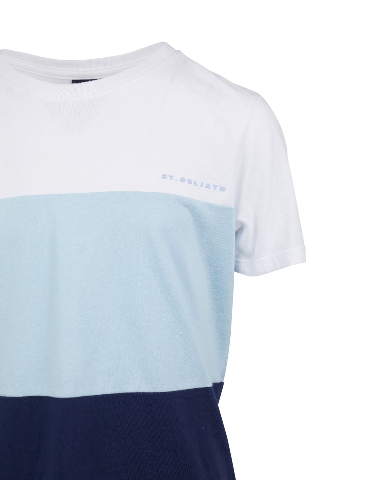 St Goliath 3-7-Colour Block Tee Light Blue-Edge Clothing