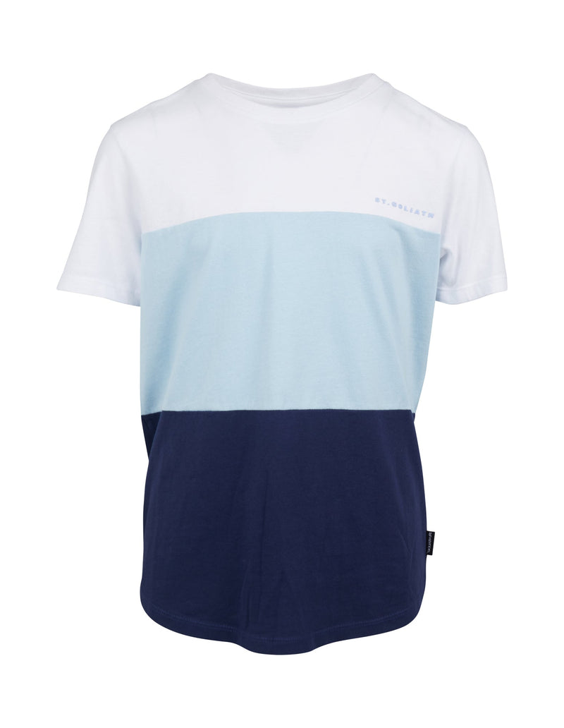 St Goliath 3-7-Colour Block Tee Light Blue-Edge Clothing