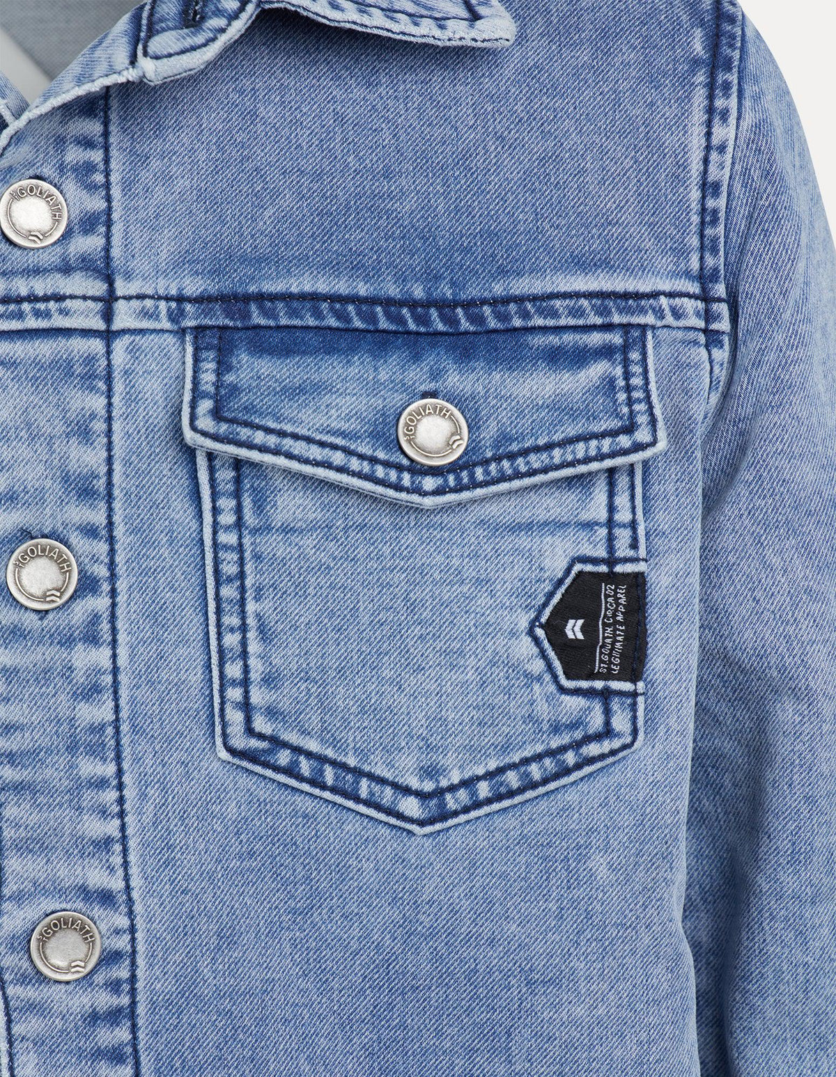 St Goliath 8-16-Denim Shacket Light Blue-Edge Clothing
